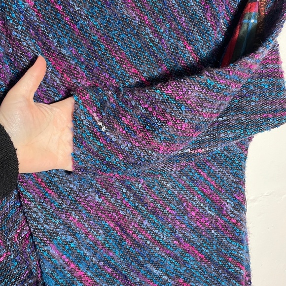 Vintage Designer Koos Ven Akker Knit Dress with Patchwork Detail Size 10 - Picture 8 of 12